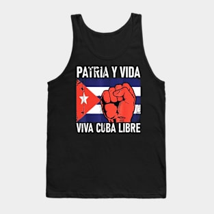 Cuba Flag Cuban Pride Cuba Power Vintage Tank Top